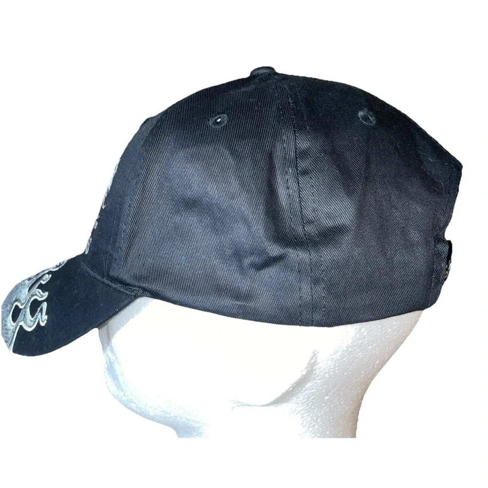 Y2K‎ 2008 68th Sturgis Black Hills Flame Bill Black Motorcycle Hat Cap